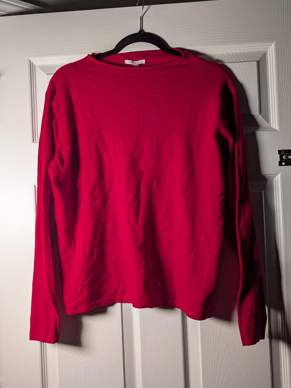 Vila Milano Women’s XL Crimson Red Long Sleeve Knit Pullover Top NWT